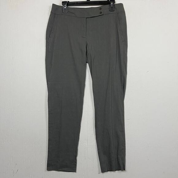 Eileen Fisher Women's Gray Linen Blend Tapered Leg Pants Size 12 - Picture 1 of 14